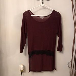 Burgundy light sweater